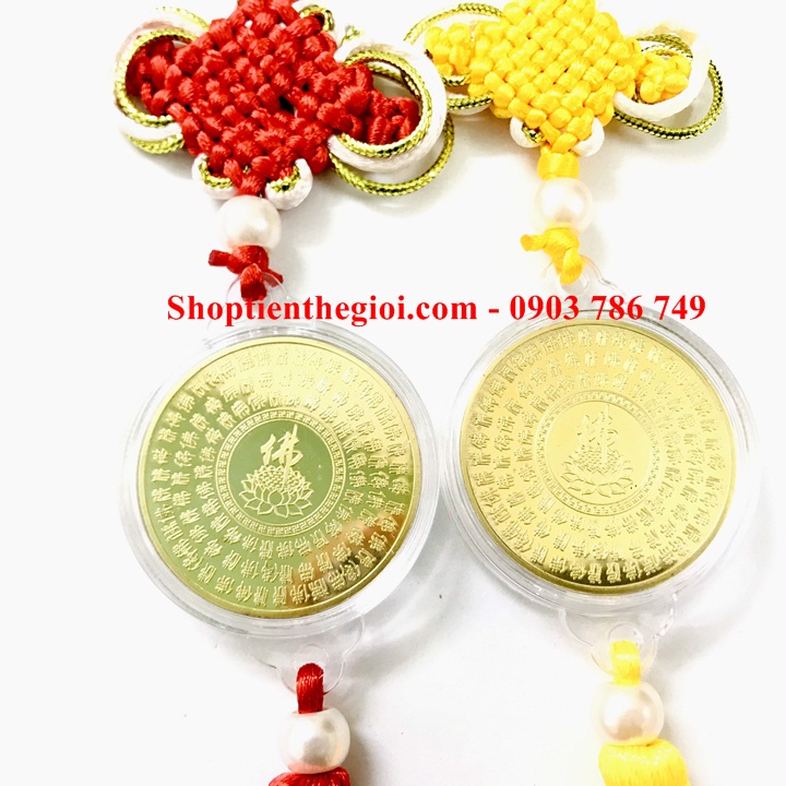 Dây Treo Xu Phật A Di Đà Và Các Vị Bồ Tát In Màu - SP005274